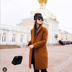 Aritzia Wilfred Cocoon Coat Cigar S